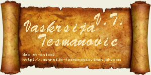 Vaskrsija Tešmanović vizit kartica